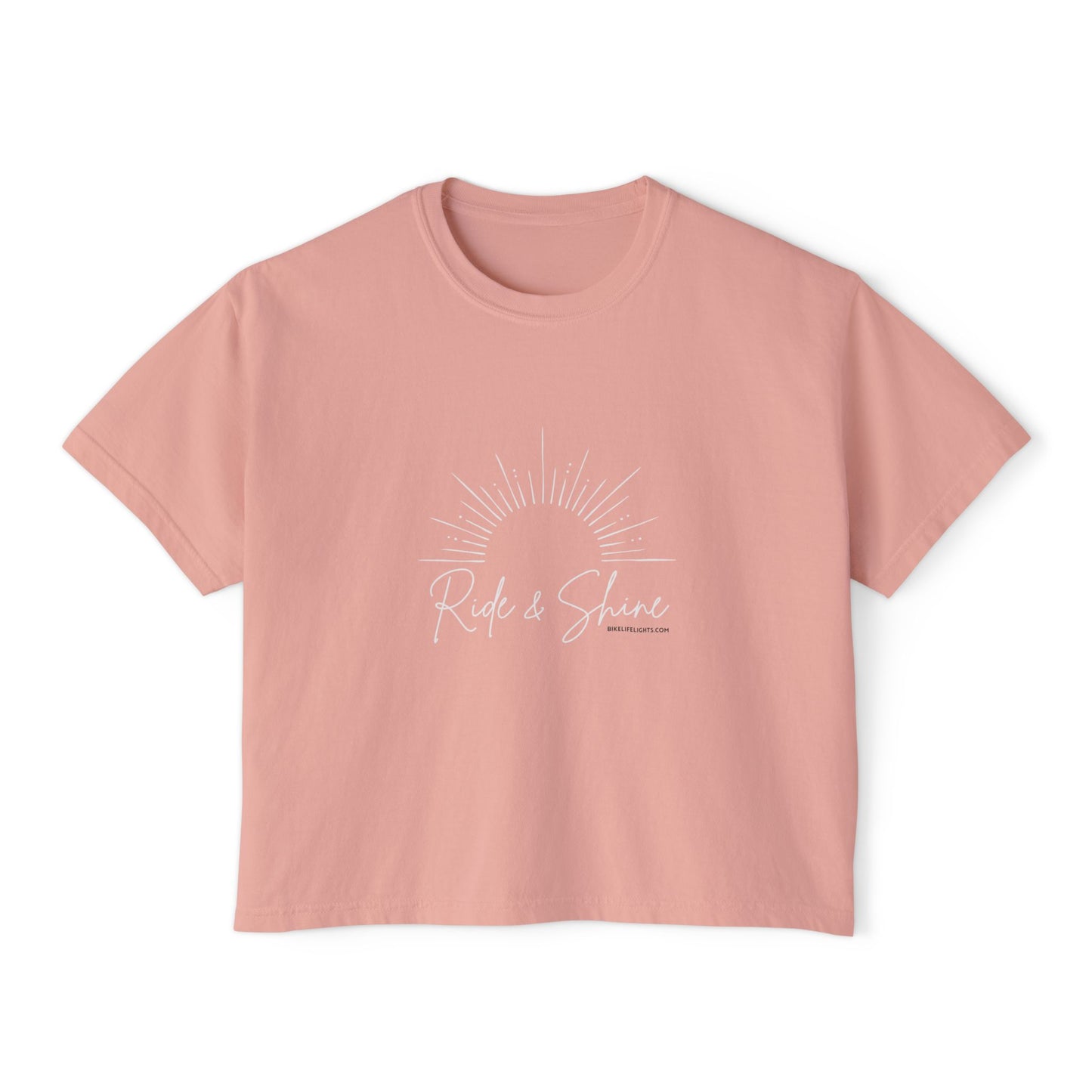 Ride and Shine White Women's Boxy Tee