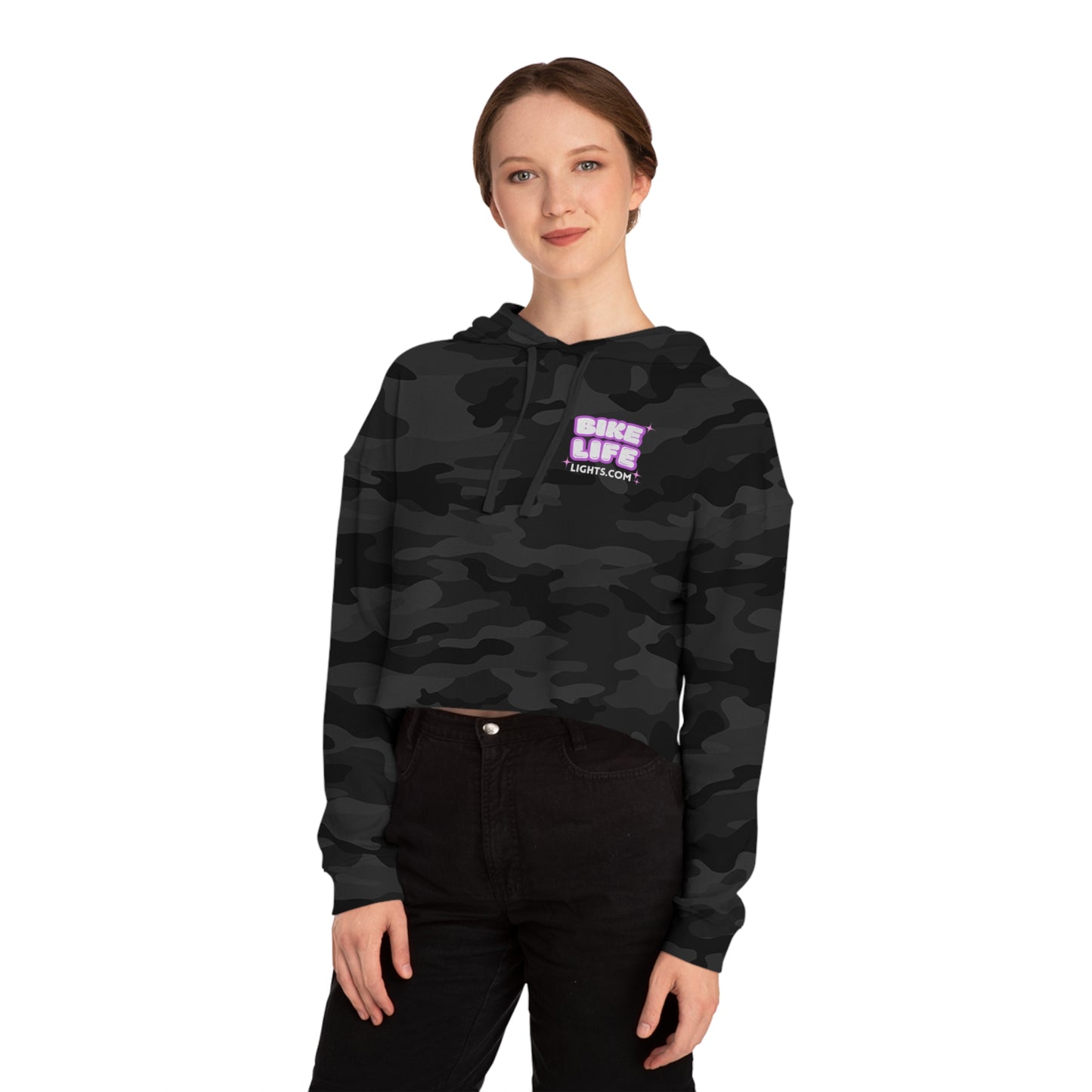 Ride and Shine Kawaii Women’s Cropped Hooded Sweatshirt