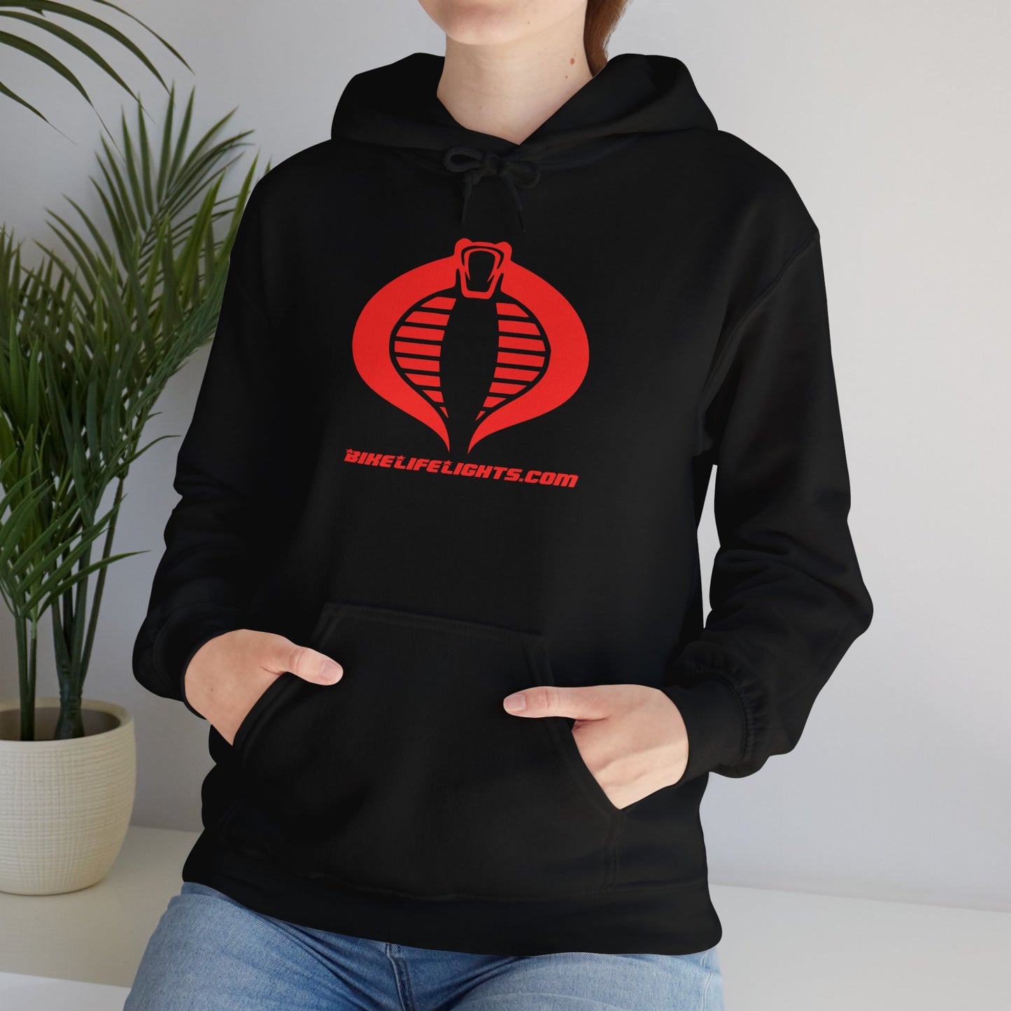 Unisex Heavy Blend™ Hooded Sweatshirt - Bike Life Lights - Cobra!