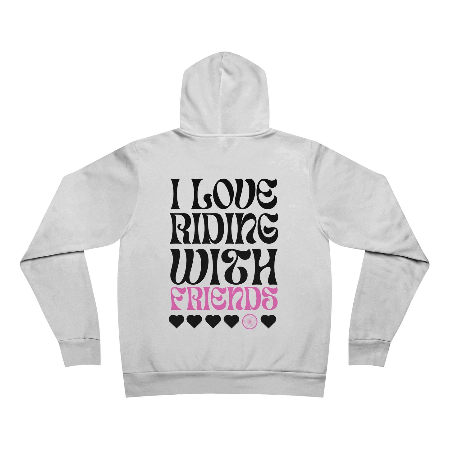 I Love Riding With Friends Heart Unisex Sponge Fleece Pullover Hoodie