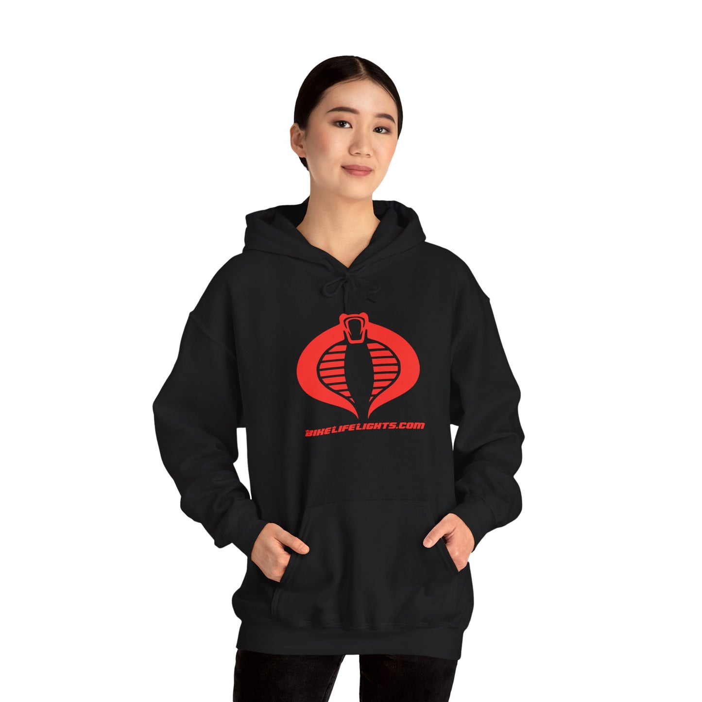 Unisex Heavy Blend™ Hooded Sweatshirt - Bike Life Lights - Cobra!