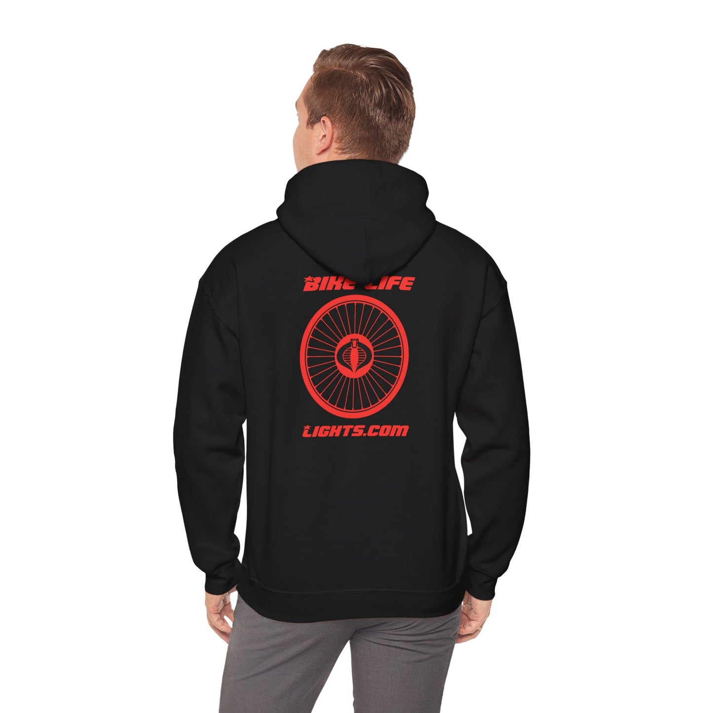 Unisex Heavy Blend™ Hooded Sweatshirt - Bike Life Lights - Cobra!